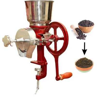 Manual Pithi Grinder No. 1111, Stainless Steel Hopper & Feeder, For Dry & Wet Coarse Grinding Of Pulses & Grains